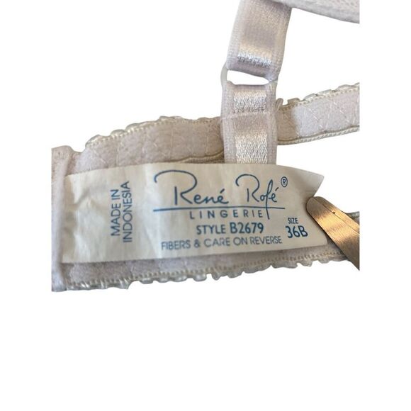 Rene Rofe Lingerie Lace Bra 36B Underwire Unpadded Sexy Floral Flower Everyday - Picture 8 of 11